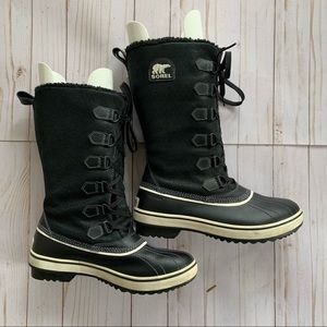 Sorel Tivoli Black Weatherproof Snow Boots